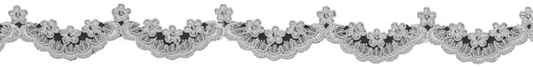 CORDED SEQUIN EDGING - SILVER